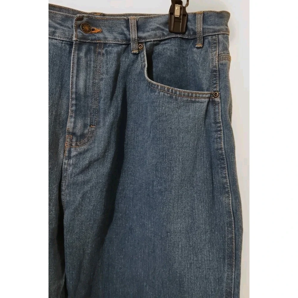 Mission Ridge Jeans Men's 38x32 Rugged Denim Workwear Blue Straight Leg 5 Pocket